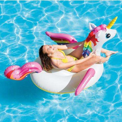 Intex - Enchanted Unicorn Ride-On, 78``L x 55``W x 38``H(198cm x 140cm x 97cm), One Piece,Individual
