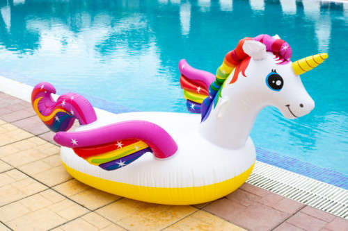 Intex - Enchanted Unicorn Ride-On, 78``L x 55``W x 38``H(198cm x 140cm x 97cm), One Piece,Individual