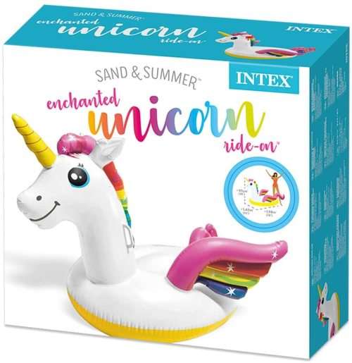 Intex - Enchanted Unicorn Ride-On, 78``L x 55``W x 38``H(198cm x 140cm x 97cm), One Piece,Individual