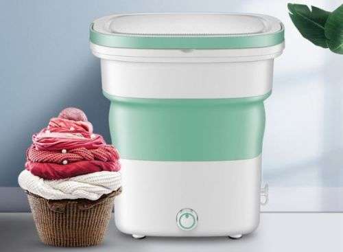 220V Portable Folding Laundry Ultrasoni Semi-automatic Clothes Washing Machine Bucket