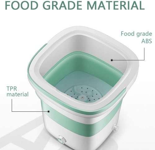 220V Portable Folding Laundry Ultrasoni Semi-automatic Clothes Washing Machine Bucket