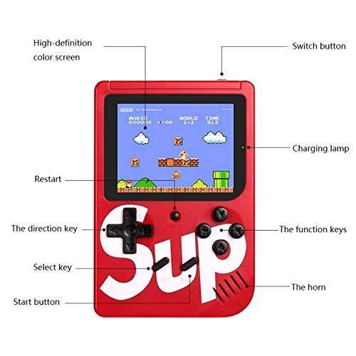 400 Games in Single Sup Game with LED EYE`s Protected Screen Best Gaming Experience for Kids