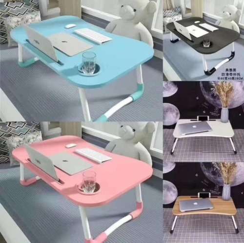Portable Laptop Table with Cup and Tablet Holder