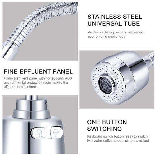Kitchen Water Saver Tap 360 Degrees Rotate Faucet Nozzle with Adjustable Faucet Sprayer Sprinkler