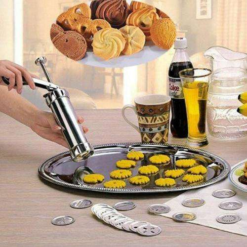 20 Pcs Chip Cookie Extruder Press Machine Biscuit Maker Cake Making Decorating Gun Kitchen Tools Set