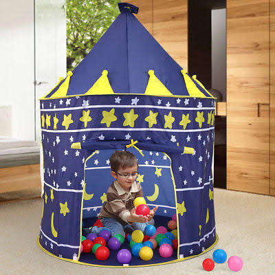 CASTLE CAMPING TENT FOLDABLE CUBBY HOUSE PRINCESS PRINCE PALCE PORTABLE OUTDOOR INDOOR