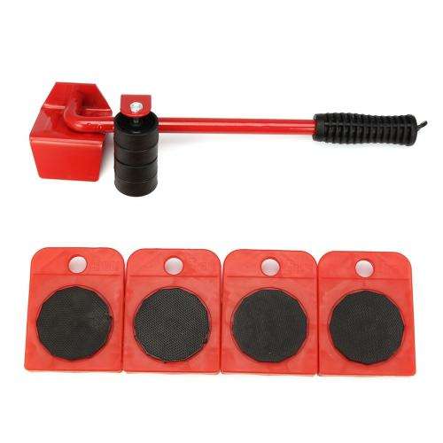5Pcs Furniture Moving Heavy Hand Tool set Furniture Lifter Mover for Sofa Bed Cabinet Wheel Bar + Mo