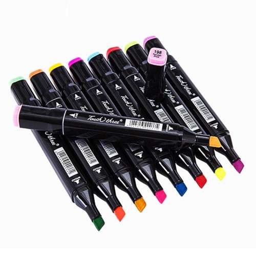 Markers 36 pcs marker Colours Graphic Drawing Painting Art Dual Tip Sketch Pens Set