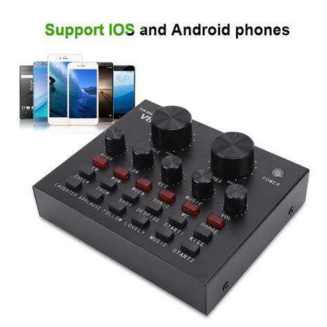 Phone Game Sound Card,Live Sound Card,Q-3k100Red Live Broadcast Sound Card Set Mobile Phone Computer