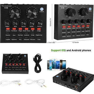 Phone Game Sound Card,Live Sound Card,Q-3k100Red Live Broadcast Sound Card Set Mobile Phone Computer