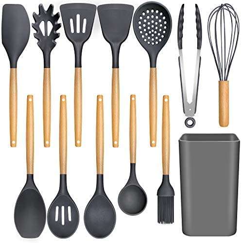 Silicone Kitchenware Cooking Utensils Heat Resistant  Non-Stick Cooking Utensils Kitchen Black color