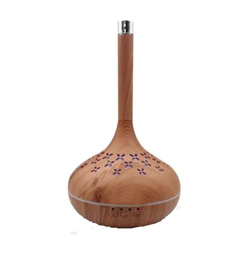 Aroma Diffuser Humidifier With Color Changing LED Light Q-T65 - Dark Brown And light brown color