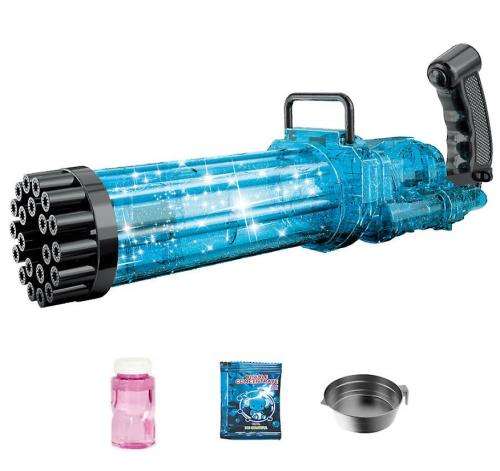 21-Hole Electric Gatling Bubble,Summer Outdoor And Indoor Toys For Boys Girls