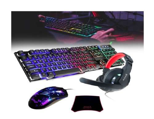 4in1 RGB Gaming Keyboard, Mouse, Mouse Pad Headset Bundle