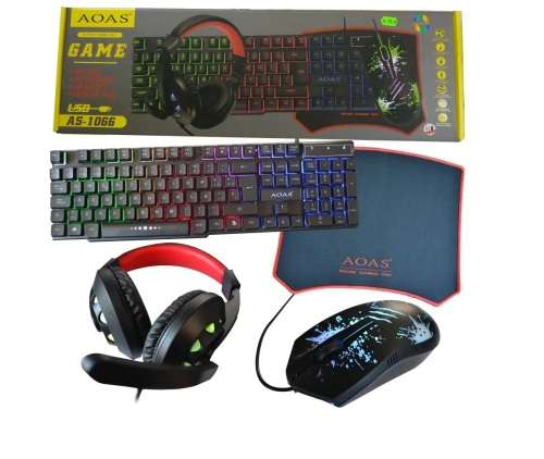 4in1 RGB Gaming Keyboard, Mouse, Mouse Pad Headset Bundle