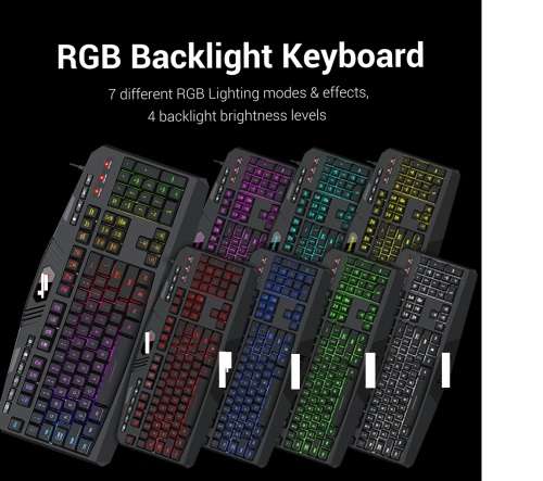 4in1 RGB Gaming Keyboard, Mouse, Mouse Pad Headset Bundle