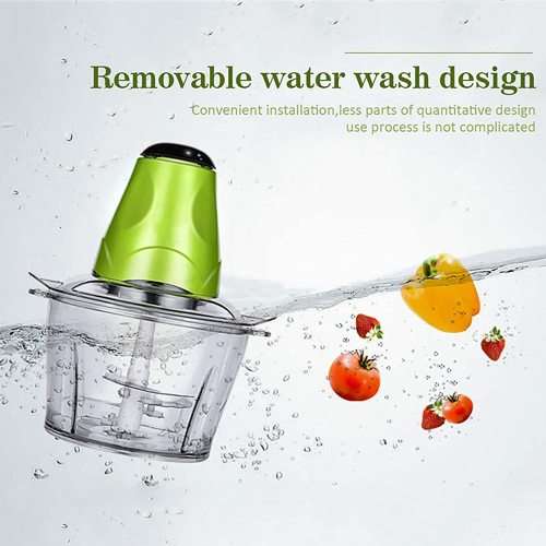 Electric Food Chopper 250W Food Processor Electric Meat Grinder, 2 Liters Large-Capacity Bowl 4blade
