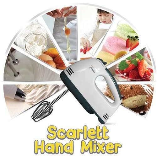 Scarlett Beater New Super Hand Egg Mixer for kitchen 7speed motor