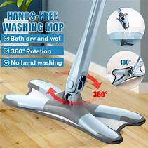 360 Degree X-type Floor Mop with Reusable Microfiber Pad
