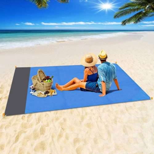 Beach Picnic Blanket Mat Camping Area Mat 140 * 210cm Ultralight Blanket Pocket Camping Portable