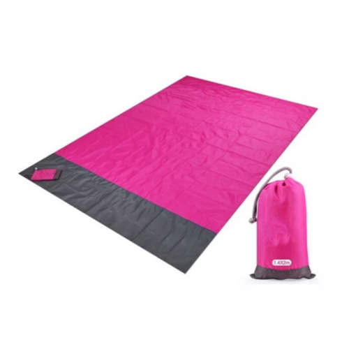 2.0 M*2.1M Waterproof Beach Blanket Outdoor Portable Picnic Mat Camping Ground Mat (pink color)