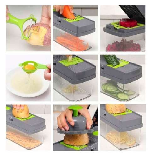 14 Piece Multifunctional Vegetable Slicer