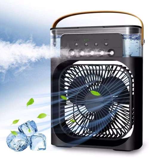 Portable Air Conditioner Fan, Mini Evaporative Air Cooler with 7 Colors LED Light-Black