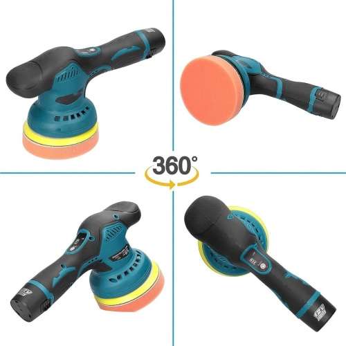 Cordless Eccentric Car Polishing Machine 8 Speed Levels Adjustable 1250W