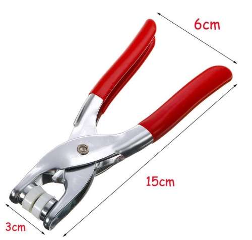 Set of 100 Ring Press Studs and Snap Popper Fasteners with Prong Pliers RC-6