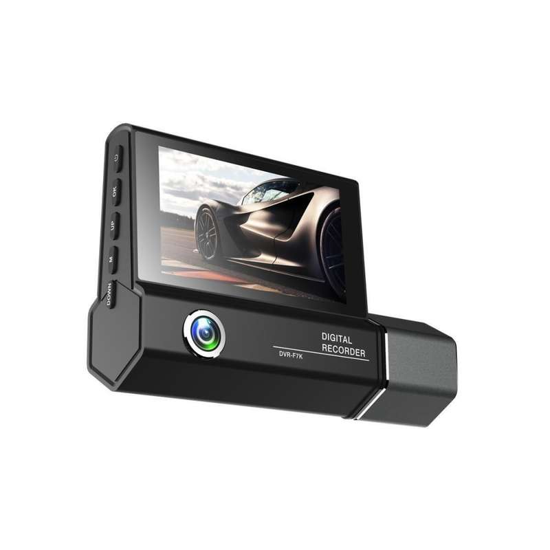 3 Channels Dash Cam 1080P FHD DVR Car Driving Recorder 3.0Inch IPS Screen