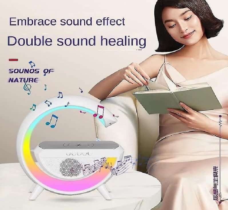 G-Shape Atmosphere 15W Wireless Charger LED RGB Bluetooth Speaker | 3-in-1