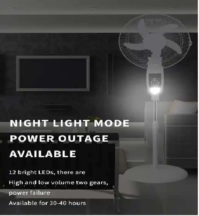 16inch Solar Reachargeable Fan Ac/dc Dual Power 10w Solar panel with Remote