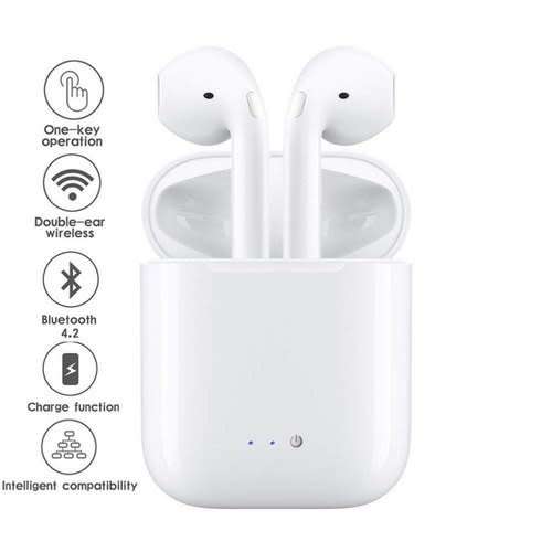 I7S TWS Wireless Earbuds with docking station and USB charger