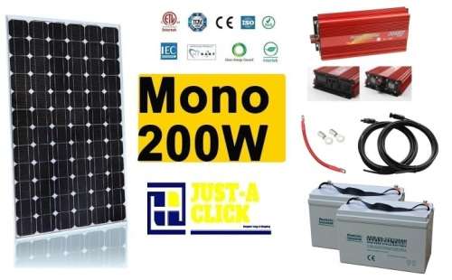 5000W Inverter + 2 x 200W panels 2x 105Ah GEL DEEP CYCLE Solar batteries + 10Ah solar controller