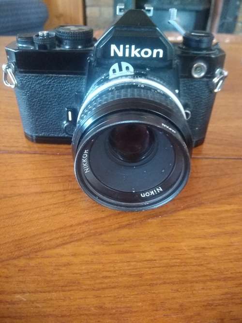 Nikon camera and lens