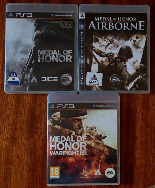 3x Medal of Honor Games for PS3 - Original + Warfighter + Airborne - Complete
