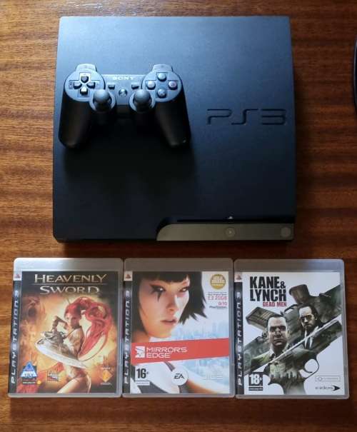 Playstation 3 Slim 500GB Console + Controller + 3 Games - Free Shipping