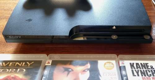 Playstation 3 Slim 500GB Console + Controller + 3 Games - Free Shipping