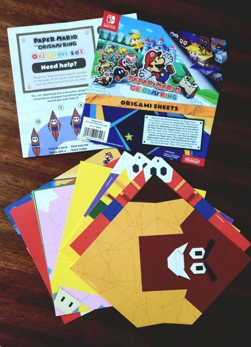 Paper Mario The Origami King Merchandise - Origami Sheets (Nintendo Switch)