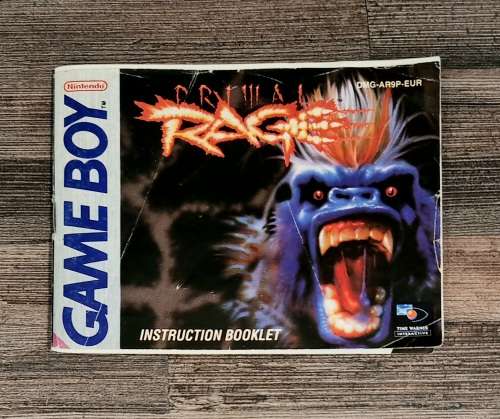 Primal Rage Manual for Game Boy