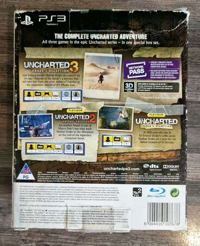 Uncharted Trilogy Edition for PS3 - Complete