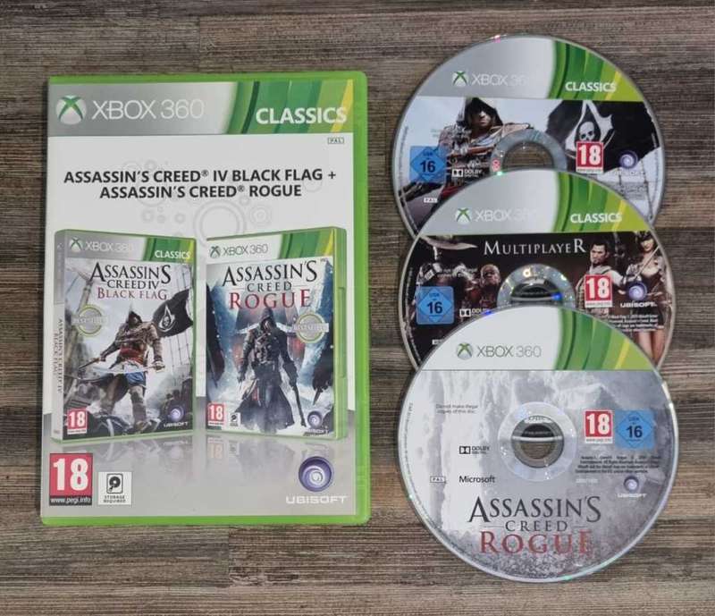 Assassin`s Creed IV Black Flag + Assassin`s Creed Rogue for Xbox 360