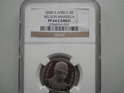 ***** 2000 Mandela R 5 proof 64 Cameo NGC *****