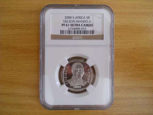 **** 2000 Mandela R 5 Proof 61 Ultra Cameo NGC ***** Only 5 Graded by NGC *****