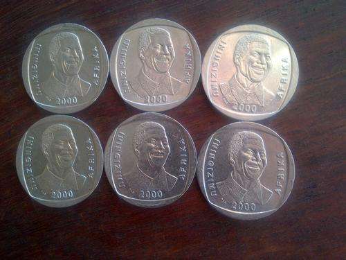***2000 Mandela R 5 *** Mint state condition *** Coins sealed in zip-lock bags.