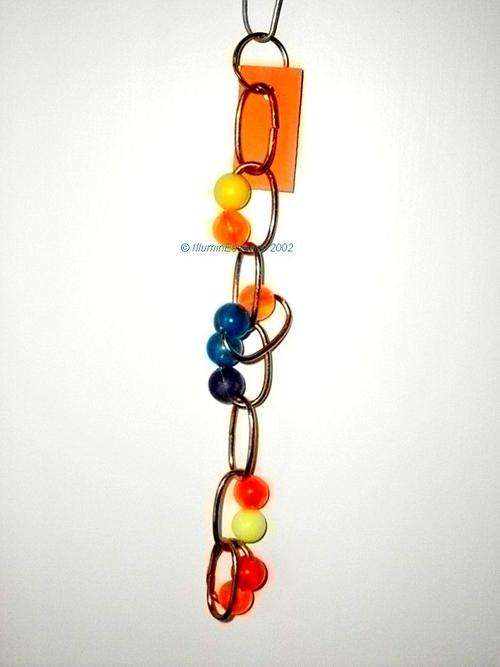 PARROT TOY - JUMBO BEADS ON LARGE LINK CHAIN for medium to large parrots