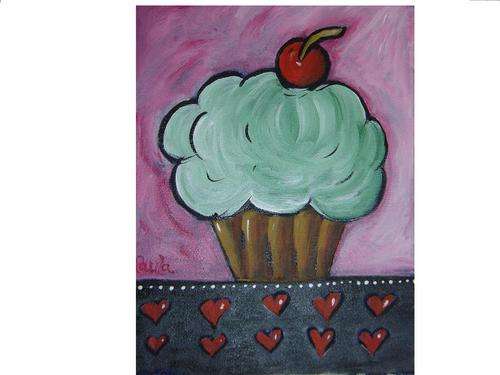 Green Cup Cake