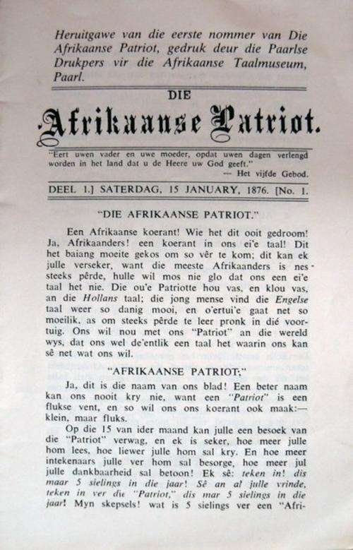Die Afrikaanse Patriot, Afrikaners, Die Genootskap van Regte Afrikaners