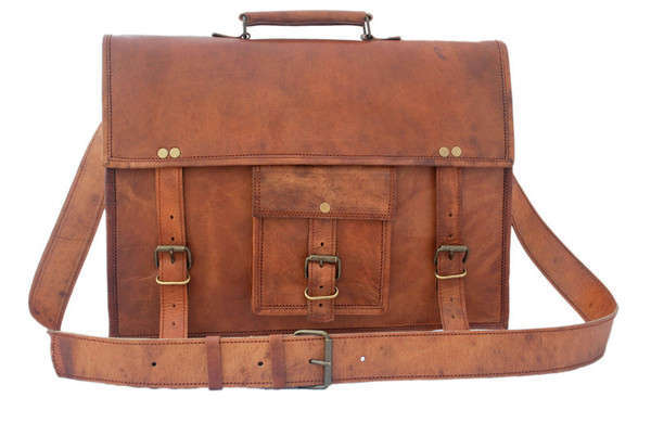 Laptop/Carry Leather Bag