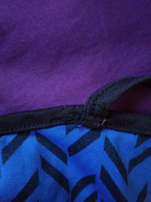 Blue and Black Maxed top with straps Size M